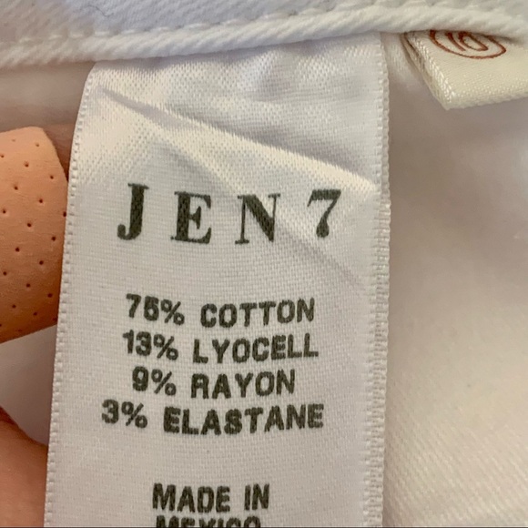 7 FOR ALL MANKIND Jen 7 Petite Slim Bootcut Jeans White Stretch Denim Midrise - Picture 7 of 12